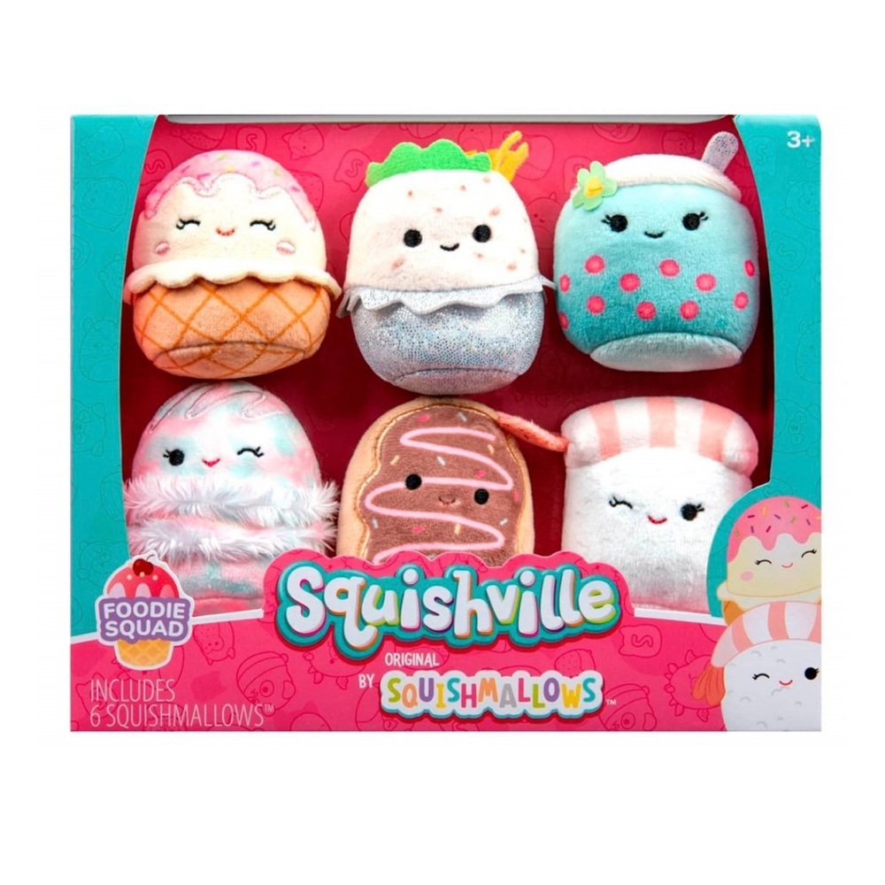 Squishmallows Foodie Squad Squishville 6 pack 2” Plush